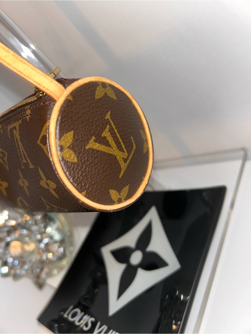Authentic Louis Vuitton Brown Classic Monogram Mini Papillon Bag - Picture 3 of 9